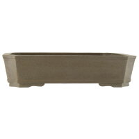 Bonsai pot 44x35.5x10.5cm grey rectangular unglaced
