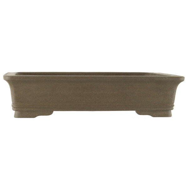 Bonsai pot 45.5x36.5x10.5cm grey rectangular unglaced