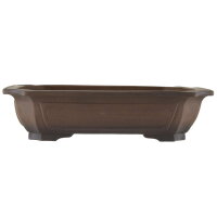Bonsai pot 45.5x35.5x11cm antique-brown rectangular unglaced