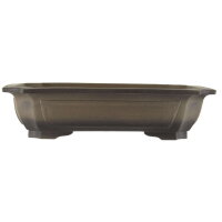 Bonsai pot 46.5x36.5x11cm antique-grey rectangular unglaced
