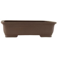 Bonsai pot 45.5x36x12.5cm dark-brown rectangular unglaced