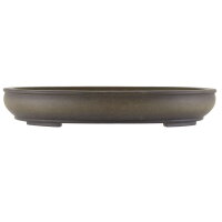 Bonsai pot 45x36.5x7cm antique-grey oval unglaced