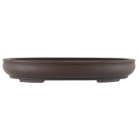Bonsai pot 47.5x38.5x7cm antique-brown oval unglaced