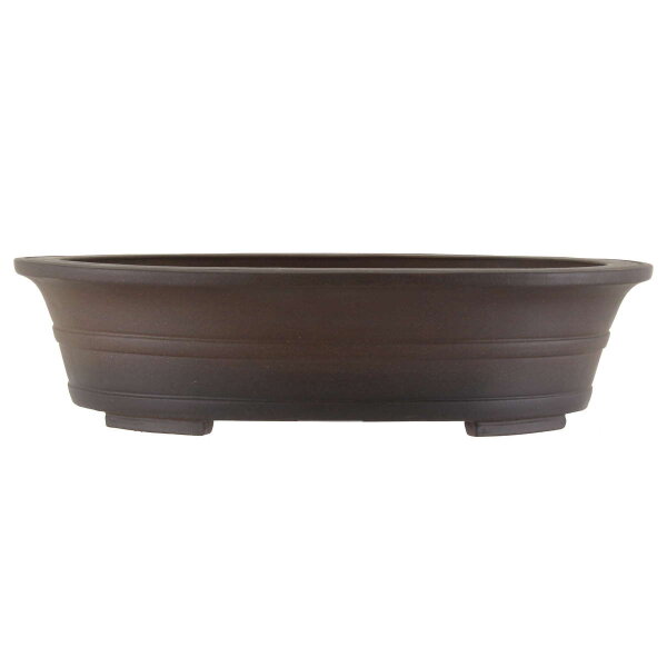 Bonsai pot 44x35x10.5cm antique-brown oval unglaced