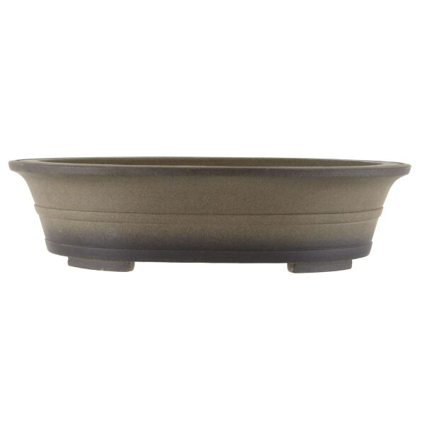 Bonsai pot 45x36x10.5cm antique-grey oval unglaced