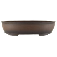 Bonsai pot 48x38.5x11.5cm antique-brown oval unglaced
