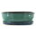 Bonsai pot with drip tray 25x20x9cm bluegreen oval glaced