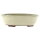 Bonsai pot 29.5x22.5x9cm white oval glaced