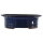 Bonsai pot 29.5x25x9.5cm blue-dark oval glaced