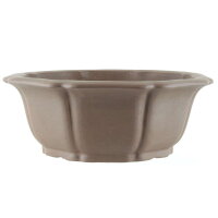Bonsai pot 55x55x20cm brown octagonal unglaced