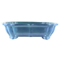 Bonsai pot 57x45.5x15.5cm light-blue lotus Shape glaced