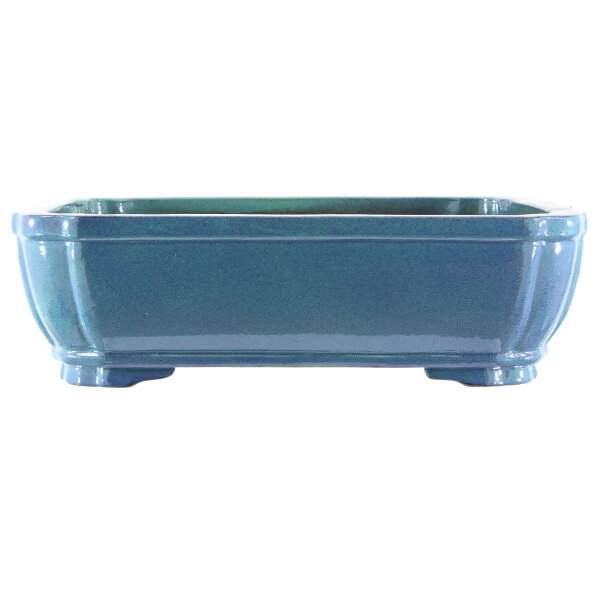 Bonsai pot 65.5x51.5x20cm light-blue rectangular glaced