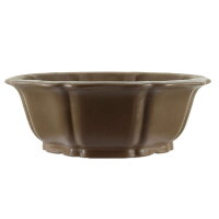 Bonsai pot 68.5x68.5x23.5cm brown octagonal unglaced