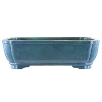 Bonsai pot 81x61.5x24.5cm light-blue rectangular glaced