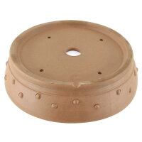 Bonsai pot 25x25x7cm brown round unglaced