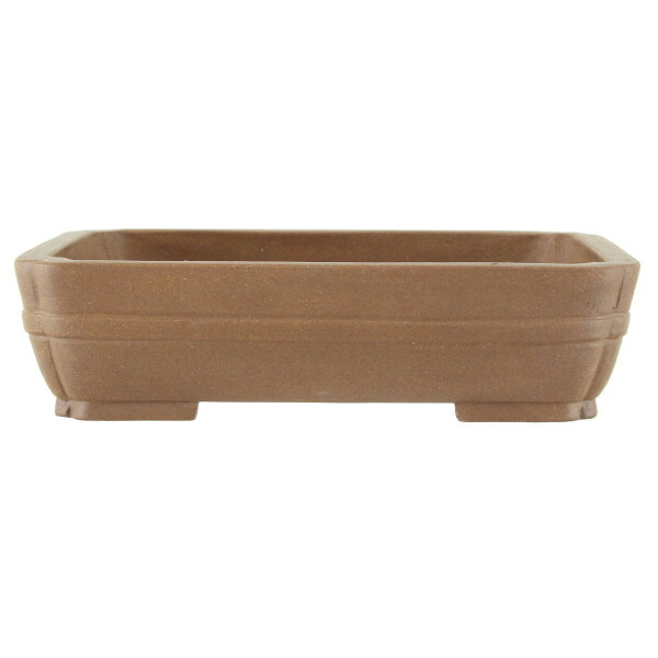 Bonsai pot 26x20.5x6.5cm brown rectangular unglaced