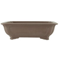Bonsai pot 31x25x9cm dark-brown rectangular unglaced