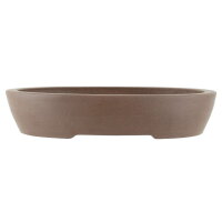 Bonsai pot 30.5x24x6cm dark-brown oval unglaced