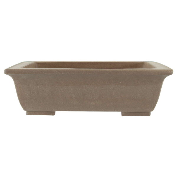 Bonsai pot 32.5x27x9.5cm dark-brown rectangular unglaced