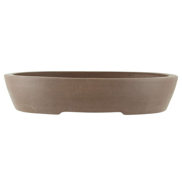 Bonsai pot 35.5x28x7cm dark-brown oval unglaced