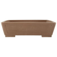 Bonsai pot 39x32.5x11cm brown rectangular unglaced