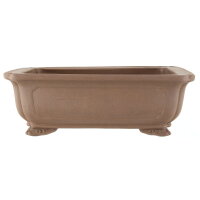 Bonsai pot 39x30.5x13cm dark-brown rectangular unglaced