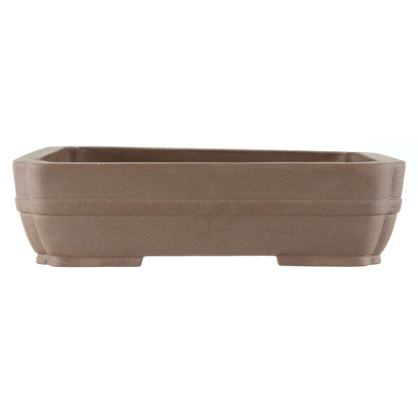 Bonsai pot 41x32.5x10.5cm dark-brown rectangular unglaced
