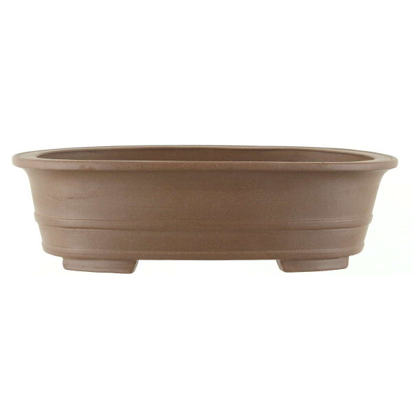Bonsai pot 40.5x32x11cm dark-brown oval unglaced
