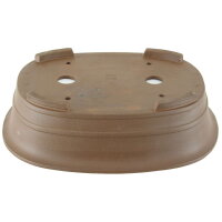 Bonsai pot 40.5x32x11cm dark-brown oval unglaced
