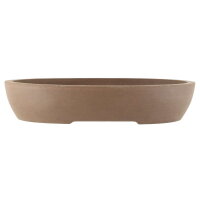 Bonsai pot 43x36x8cm dark-brown oval unglaced