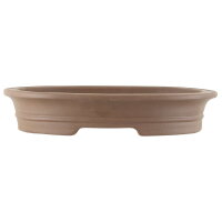 Bonsai pot 46x36.5x8.5cm dark-brown oval unglaced