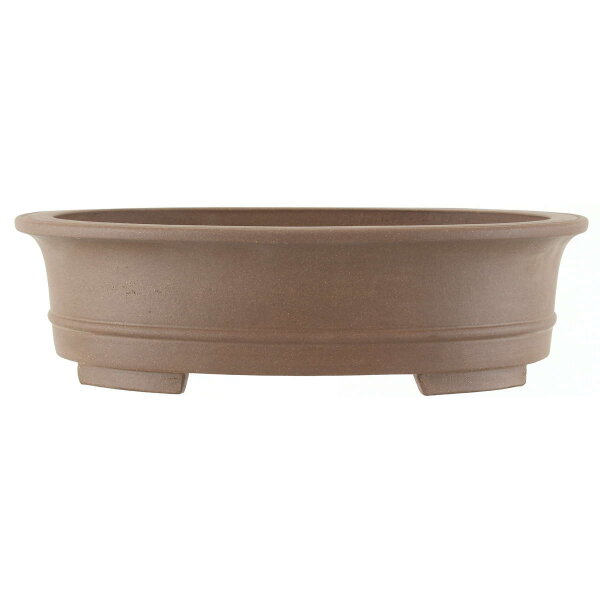 Bonsai pot 46x34x13cm dark-brown oval unglaced