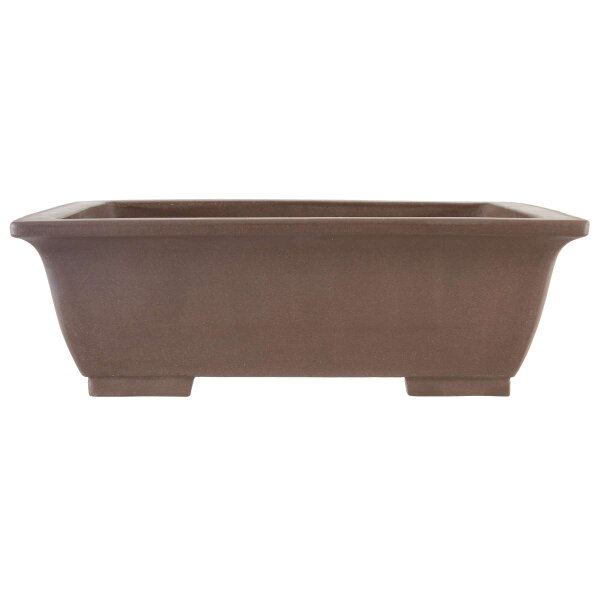 Bonsai pot 45.5x37x15cm dark-brown rectangular unglaced