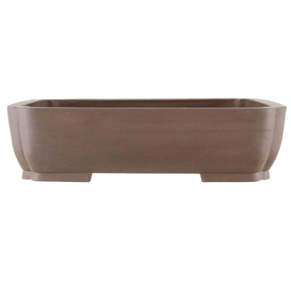 Bonsai pot 46.5x36.5x12.5cm dark-brown rectangular unglaced