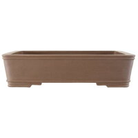 Bonsai pot 47.5x35.5x11.5cm dark-brown rectangular unglaced