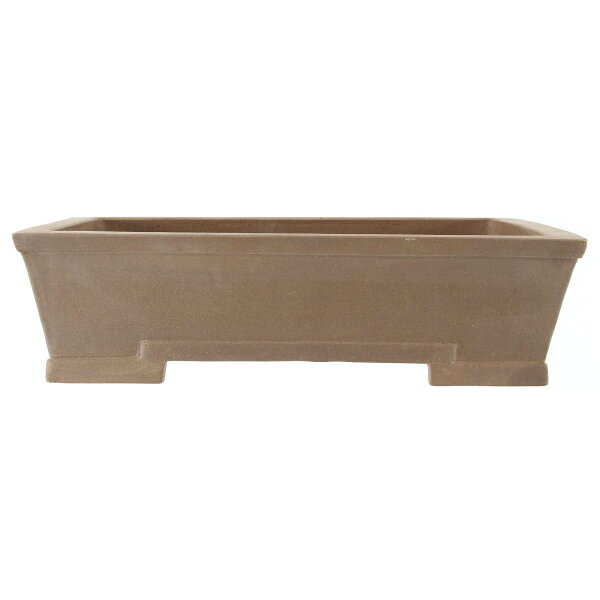 Bonsai pot 48.5x38.5x13cm dark-brown rectangular unglaced