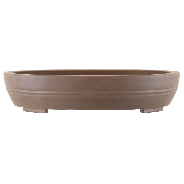 Bonsai pot 50x40.5x10.5cm dark-brown oval unglaced