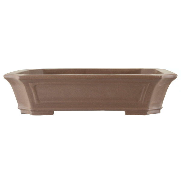 Bonsai pot 49.5x40x11.5cm dark-brown rectangular unglaced