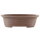 Bonsai pot 50.5x40.5x14.5cm dark-brown oval unglaced