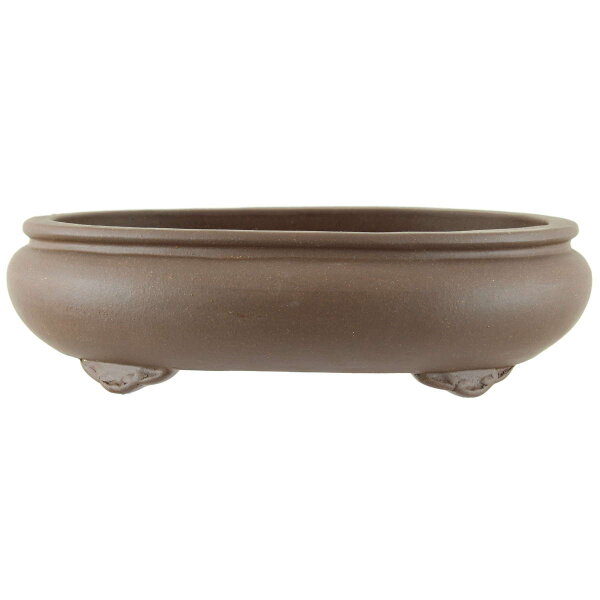 Bonsai pot 35x26x10cm dark-brown oval unglaced