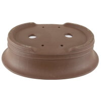 Bonsai pot 35.5x28x9.5cm dark-brown oval unglaced