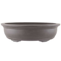 Bonsai pot 47.5x36x13.5cm dark-grey oval unglaced