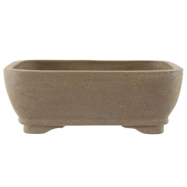 Bonsai pot 15.5x12x5.5cm grey rectangular unglaced