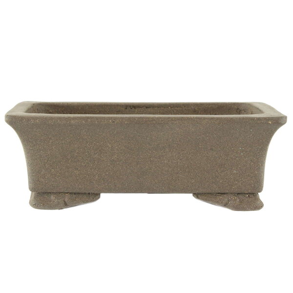 Bonsai pot 16.5x12x5.5cm grey rectangular unglaced