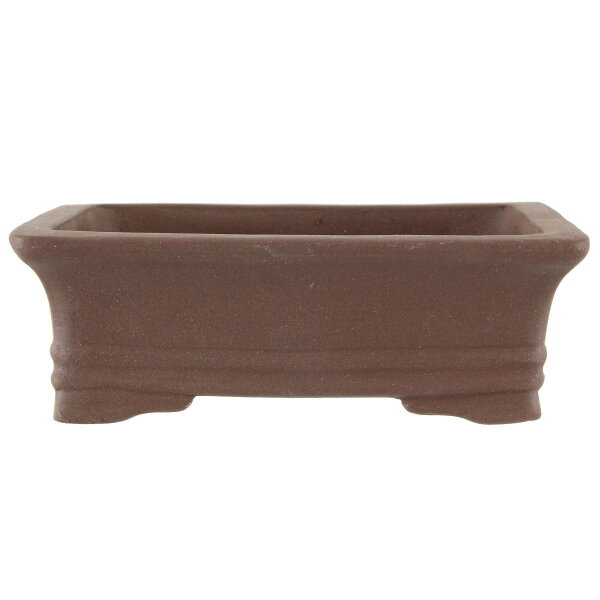 Bonsai pot 21x15.5x7cm brown rectangular unglaced