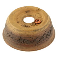 Bonsai pot 16x16x6,5cm brown round unglaced