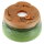 Bonsai pot 12x12x7cm green round glaced