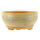 Bonsai pot 14,5x14,5x6,5cm yellow-brown round glaced