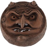 Bonsai pot 20x19x8,5cm darkbrown round unglaced