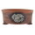 Bonsai pot 21x21x8,5cm darkbrown round unglaced